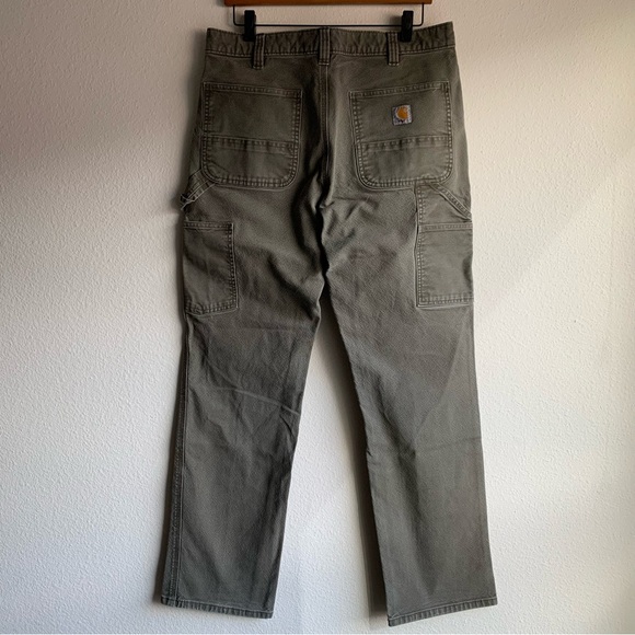 Carhartt Mens Relaxed Fit Utility Work Canvas Pants in Desert - Picture 5 of 12